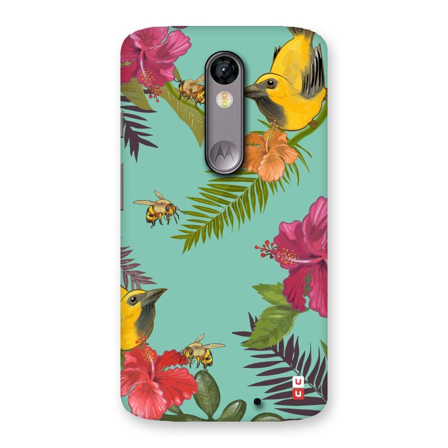 Flower Bird and Bee Back Case for Moto X Force