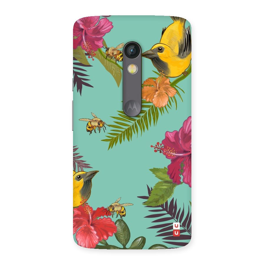 Flower Bird and Bee Back Case for Moto X Play