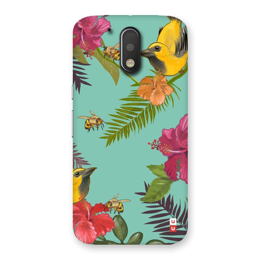 Flower Bird and Bee Back Case for Motorola Moto G4