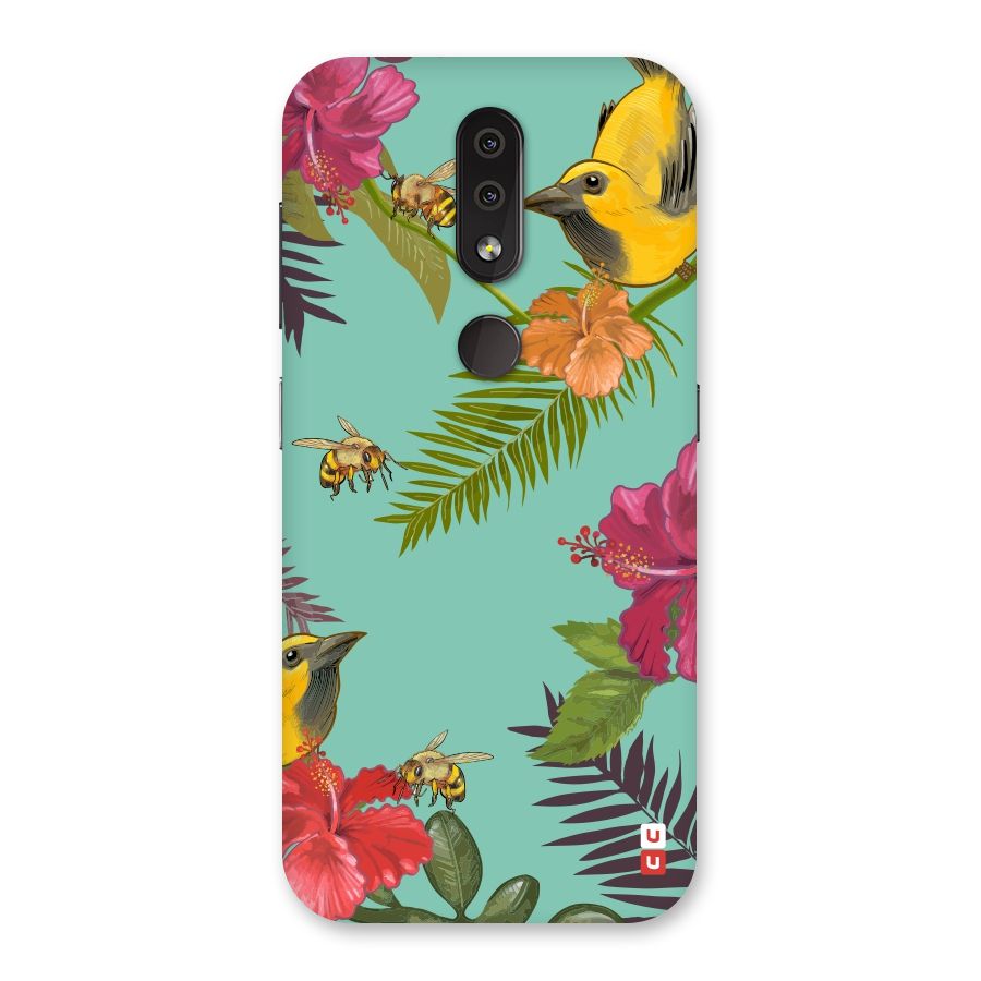 Flower Bird and Bee Back Case for Nokia 4.2