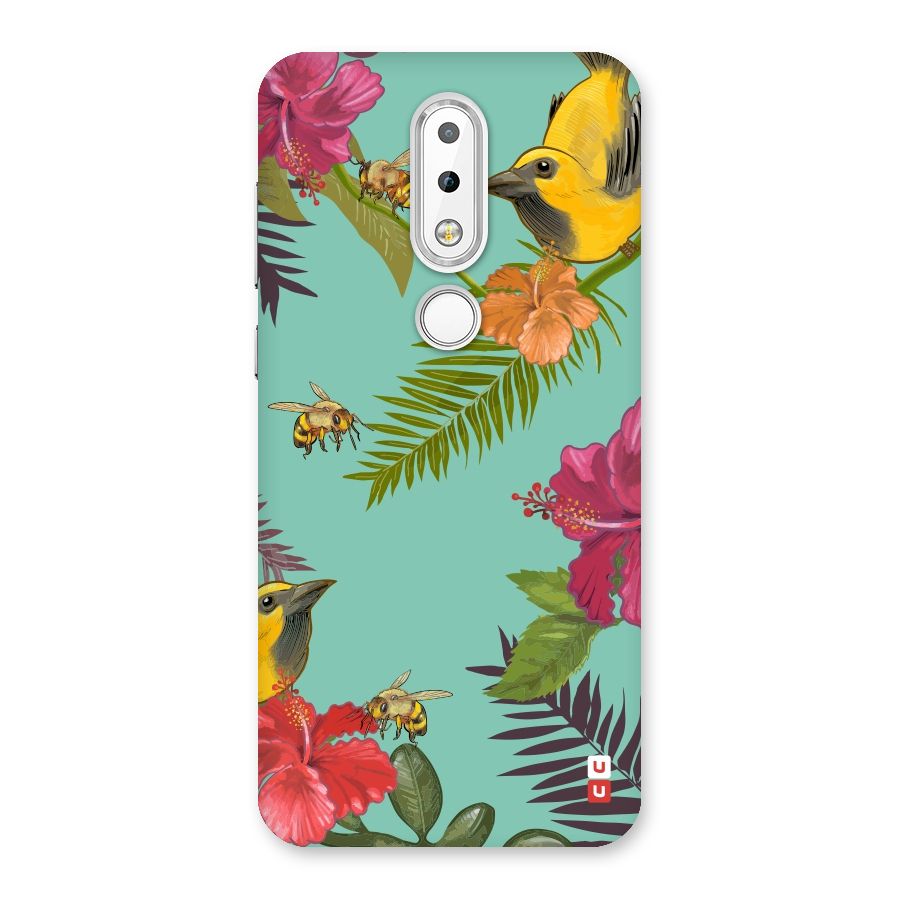 Flower Bird and Bee Back Case for Nokia 6.1 Plus