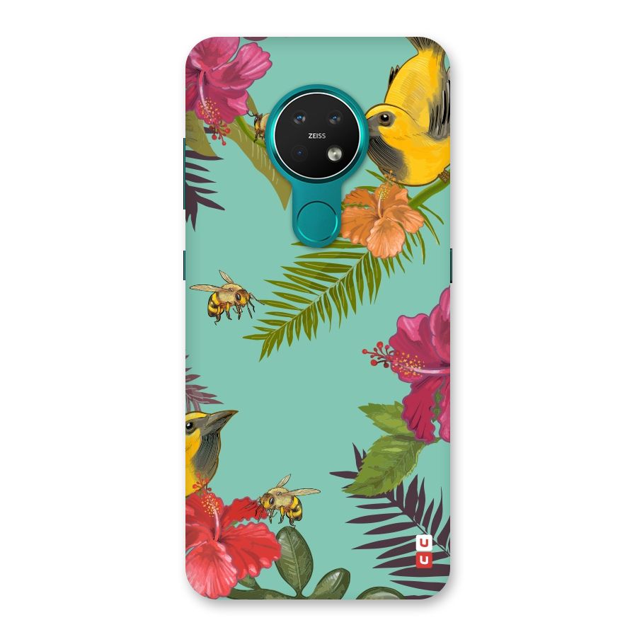 Flower Bird and Bee Back Case for Nokia 7.2