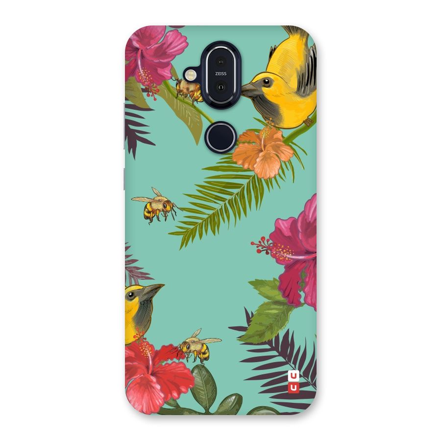 Flower Bird and Bee Back Case for Nokia 8.1