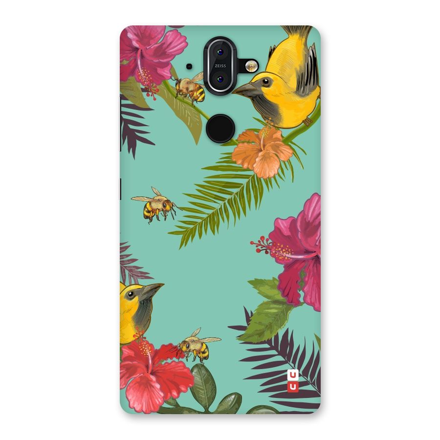 Flower Bird and Bee Back Case for Nokia 8 Sirocco