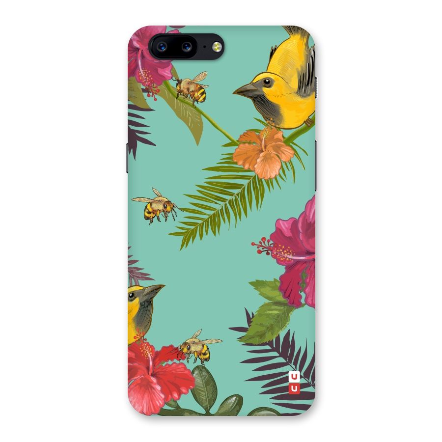 Flower Bird and Bee Back Case for OnePlus 5