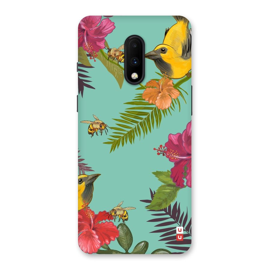 Flower Bird and Bee Back Case for OnePlus 7