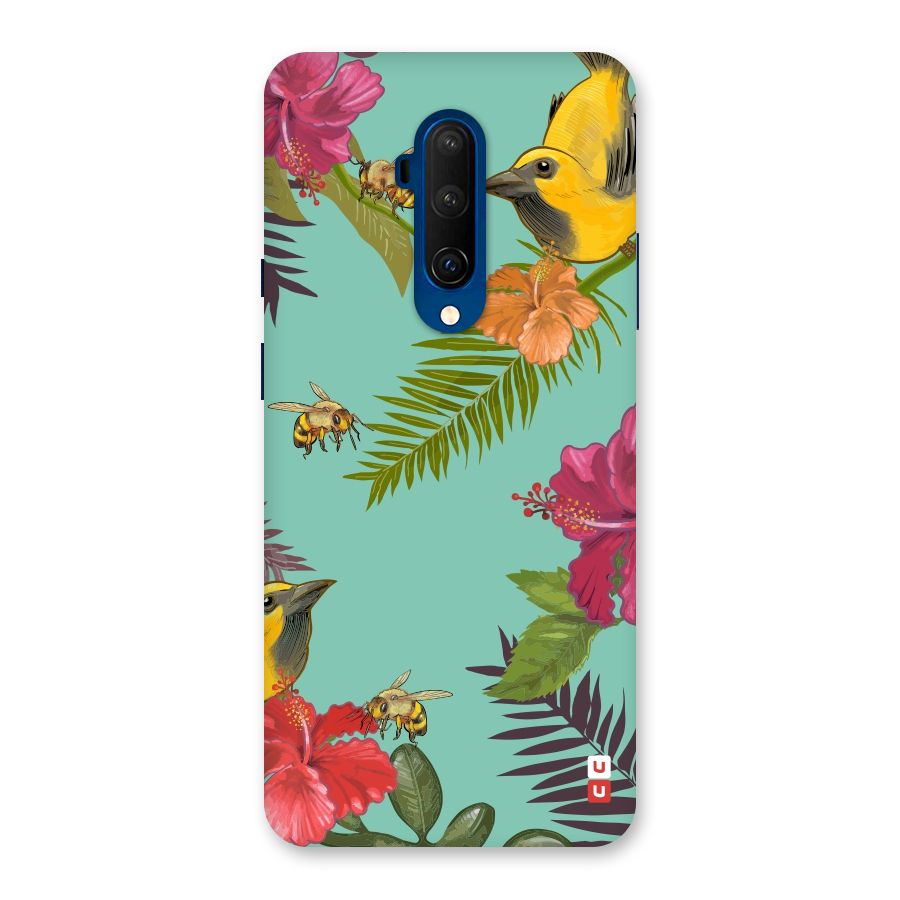 Flower Bird and Bee Back Case for OnePlus 7T Pro