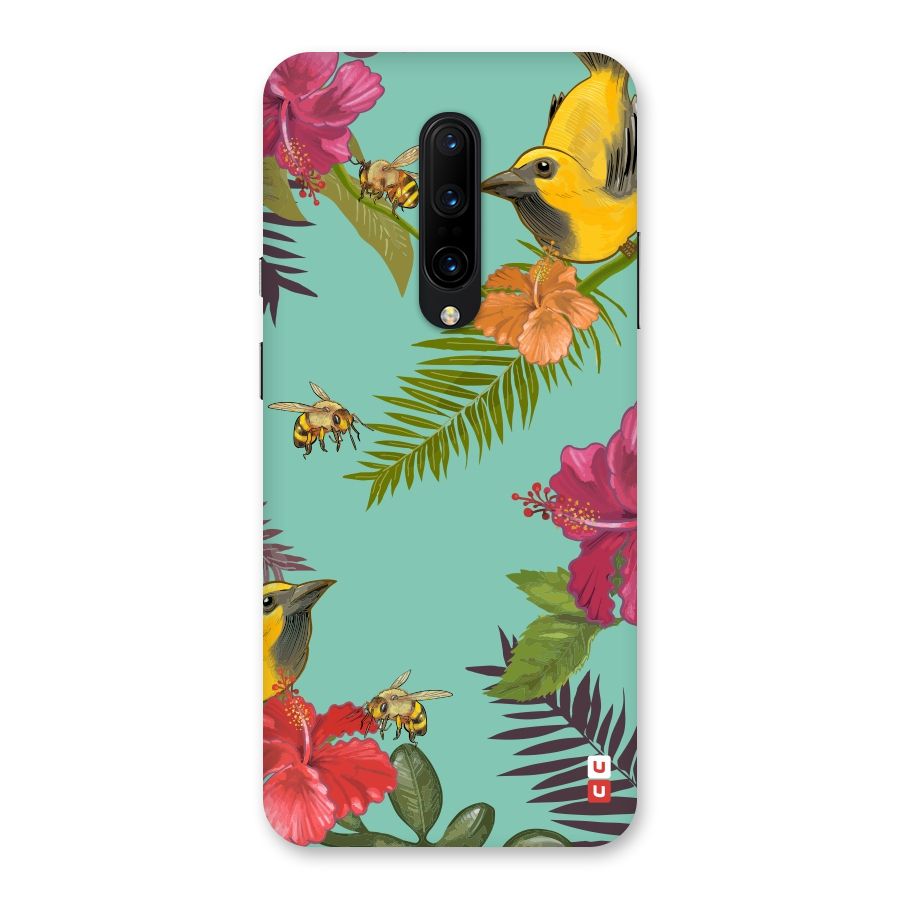 Flower Bird and Bee Back Case for OnePlus 7 Pro