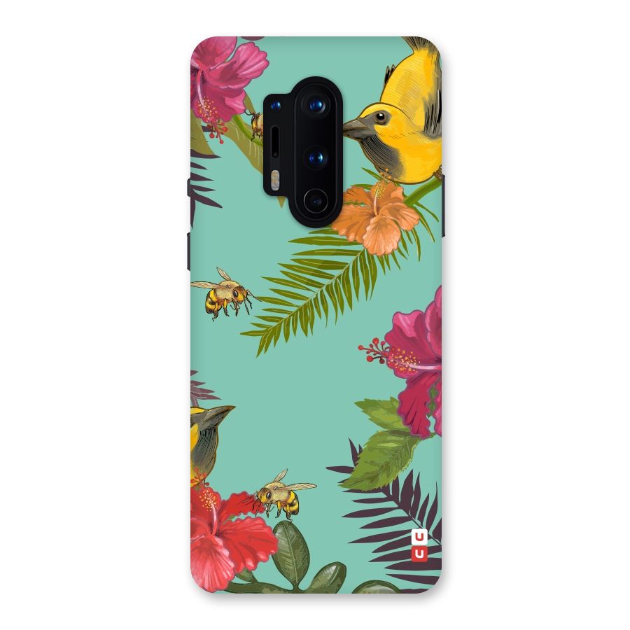 Flower Bird and Bee Back Case for OnePlus 8 Pro