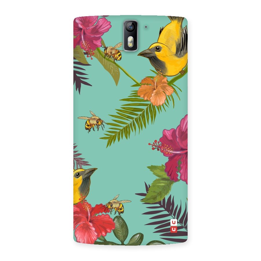 Flower Bird and Bee Back Case for One Plus One