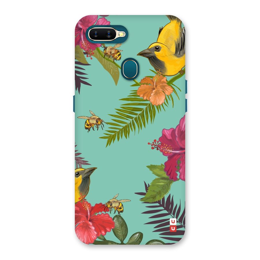 Flower Bird and Bee Back Case for Oppo A11k