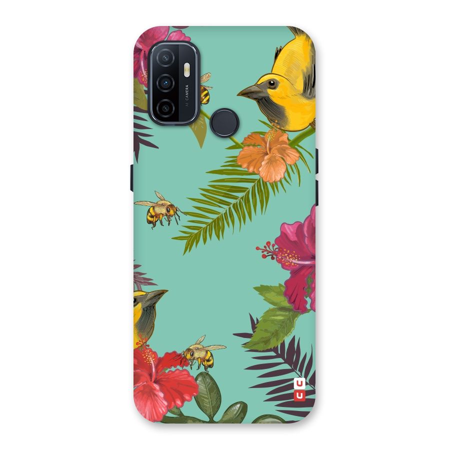 Flower Bird and Bee Back Case for Oppo A32
