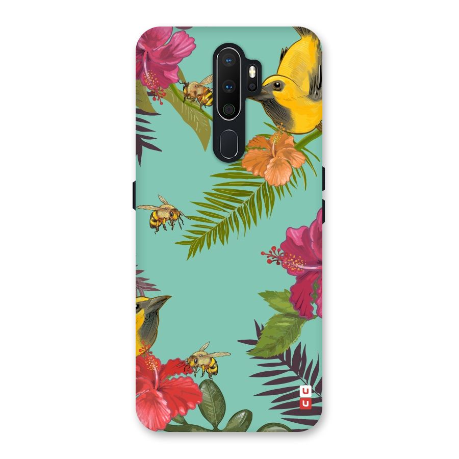 Flower Bird and Bee Back Case for Oppo A5 (2020)