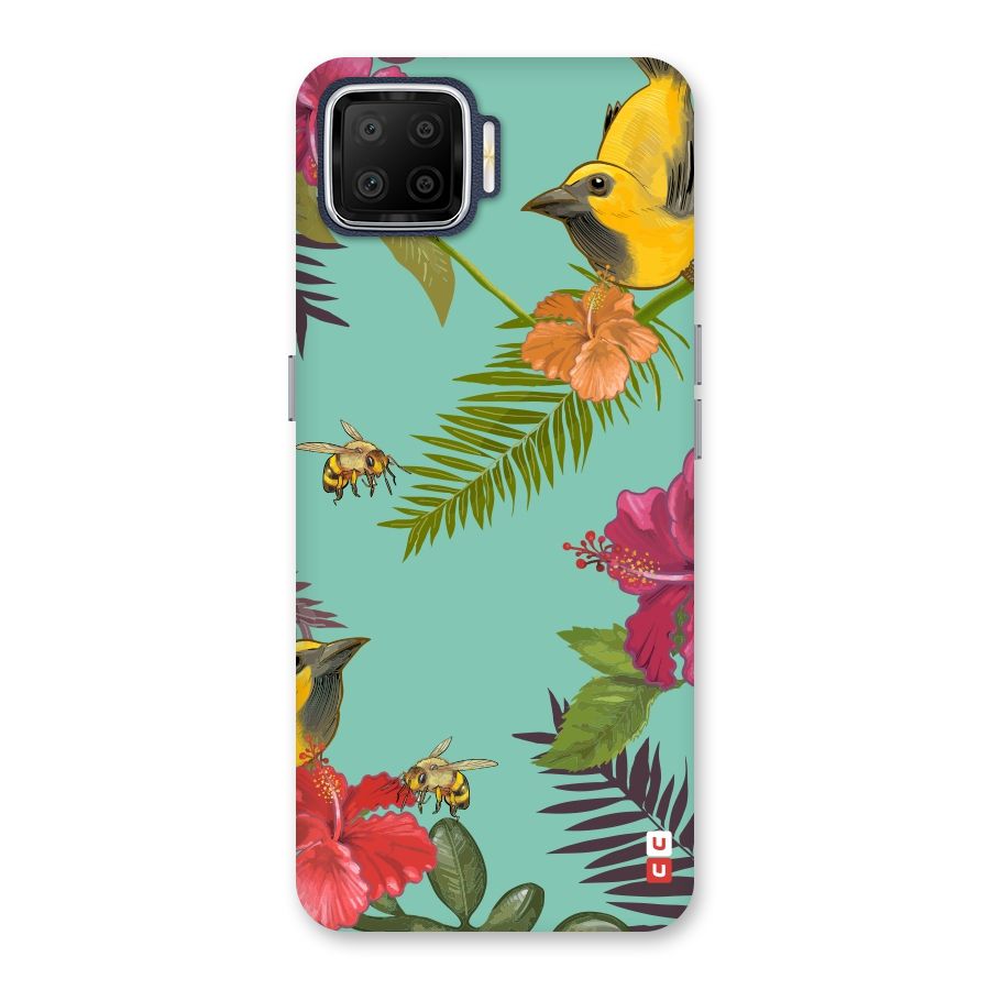 Flower Bird and Bee Back Case for Oppo F17