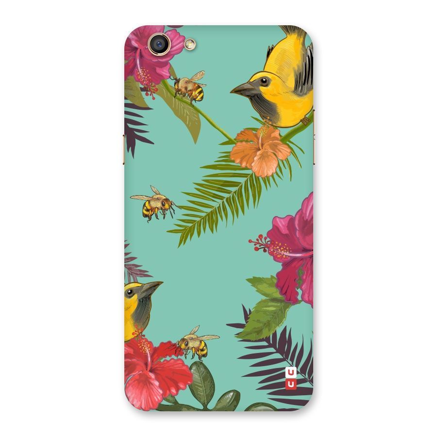 Flower Bird and Bee Back Case for Oppo F3