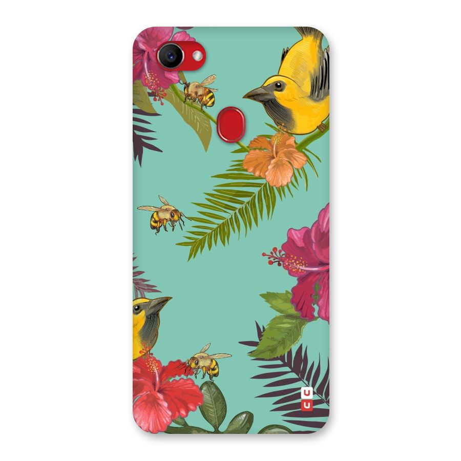 Flower Bird and Bee Back Case for Oppo F7