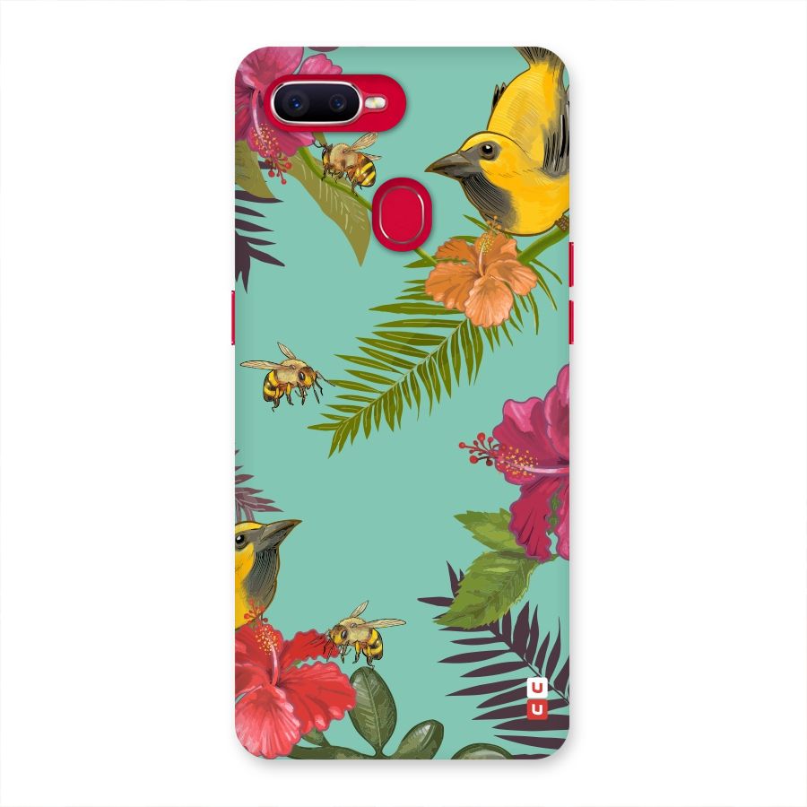Flower Bird and Bee Back Case for Oppo F9 Pro