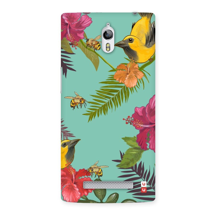 Flower Bird and Bee Back Case for Oppo Find 7