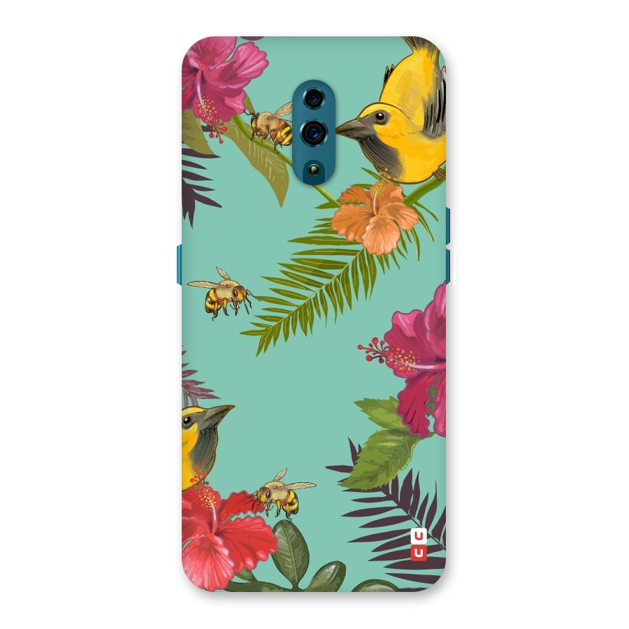 Flower Bird and Bee Back Case for Oppo Reno