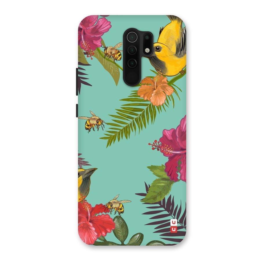 Flower Bird and Bee Back Case for Poco M2