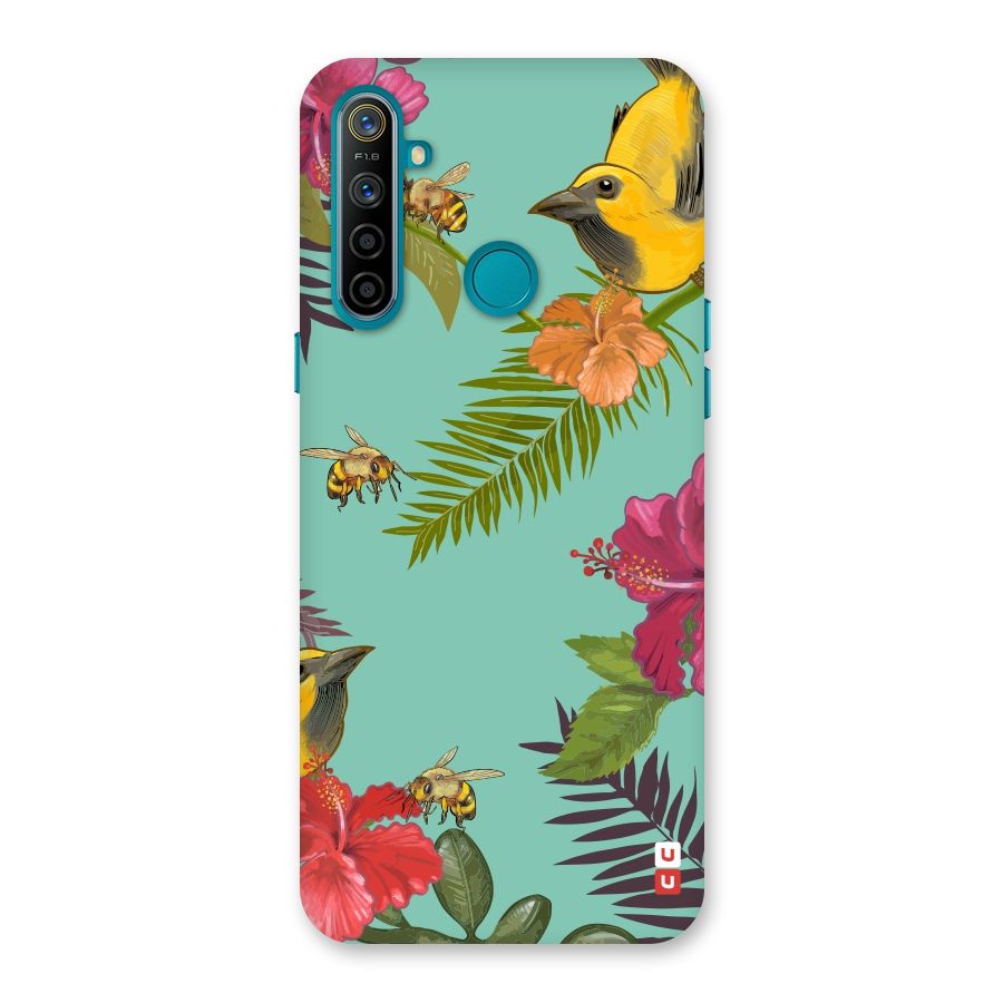Flower Bird and Bee Back Case for Realme 5i