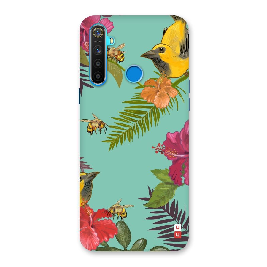 Flower Bird and Bee Back Case for Realme 5s