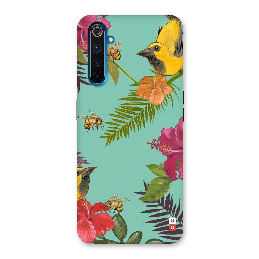 Flower Bird and Bee Back Case for Realme 6 Pro