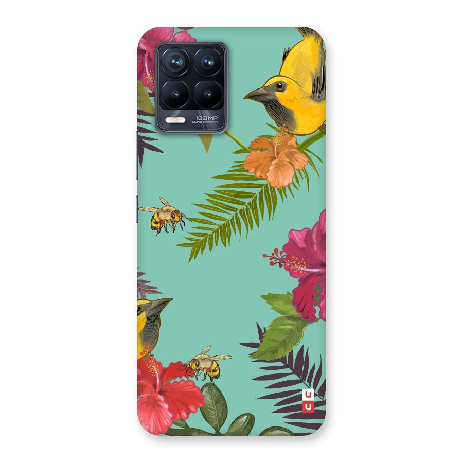 Flower Bird and Bee Back Case for Realme 8 Pro