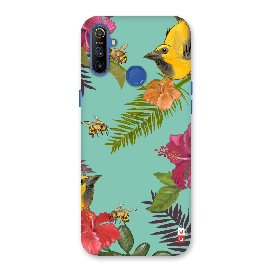 Flower Bird and Bee Back Case for Realme Narzo 10A