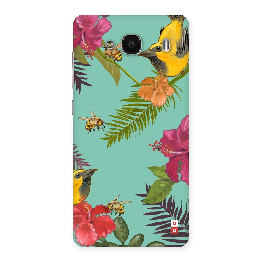 Flower Bird and Bee Back Case for Redmi 2s