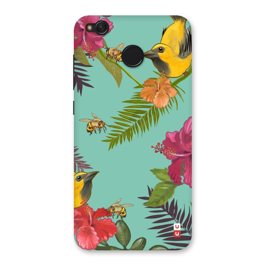 Flower Bird and Bee Back Case for Redmi 4