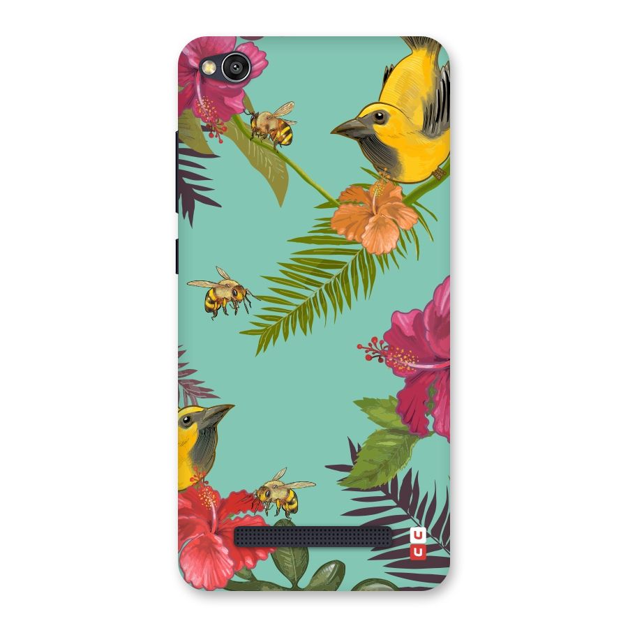 Flower Bird and Bee Back Case for Redmi 4A