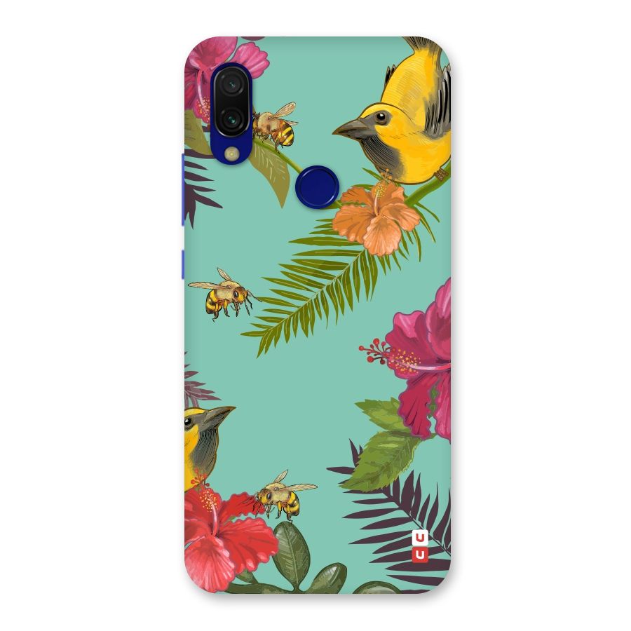 Flower Bird and Bee Back Case for Redmi 7