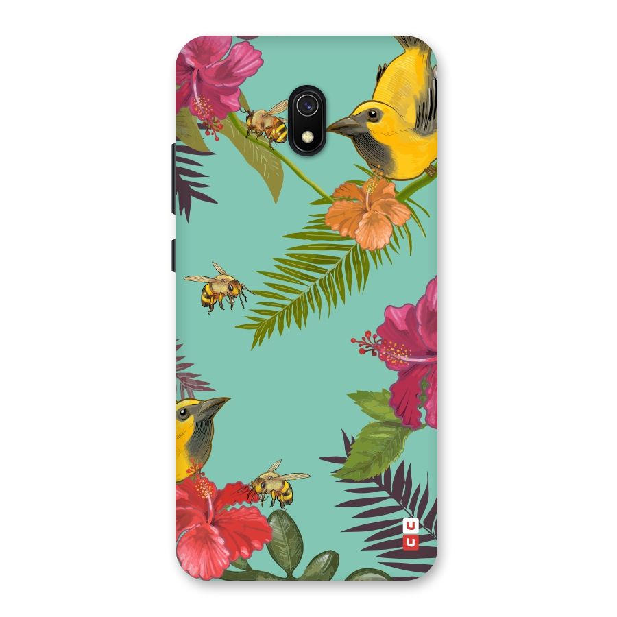 Flower Bird and Bee Back Case for Redmi 8A