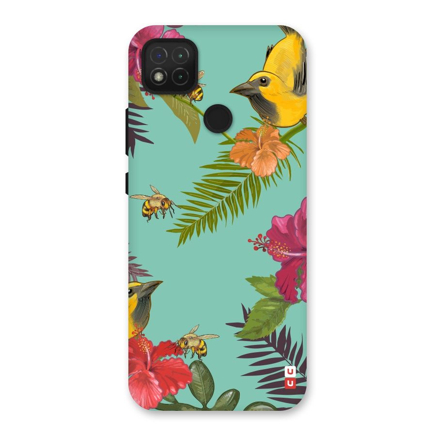 Flower Bird and Bee Back Case for Redmi 9