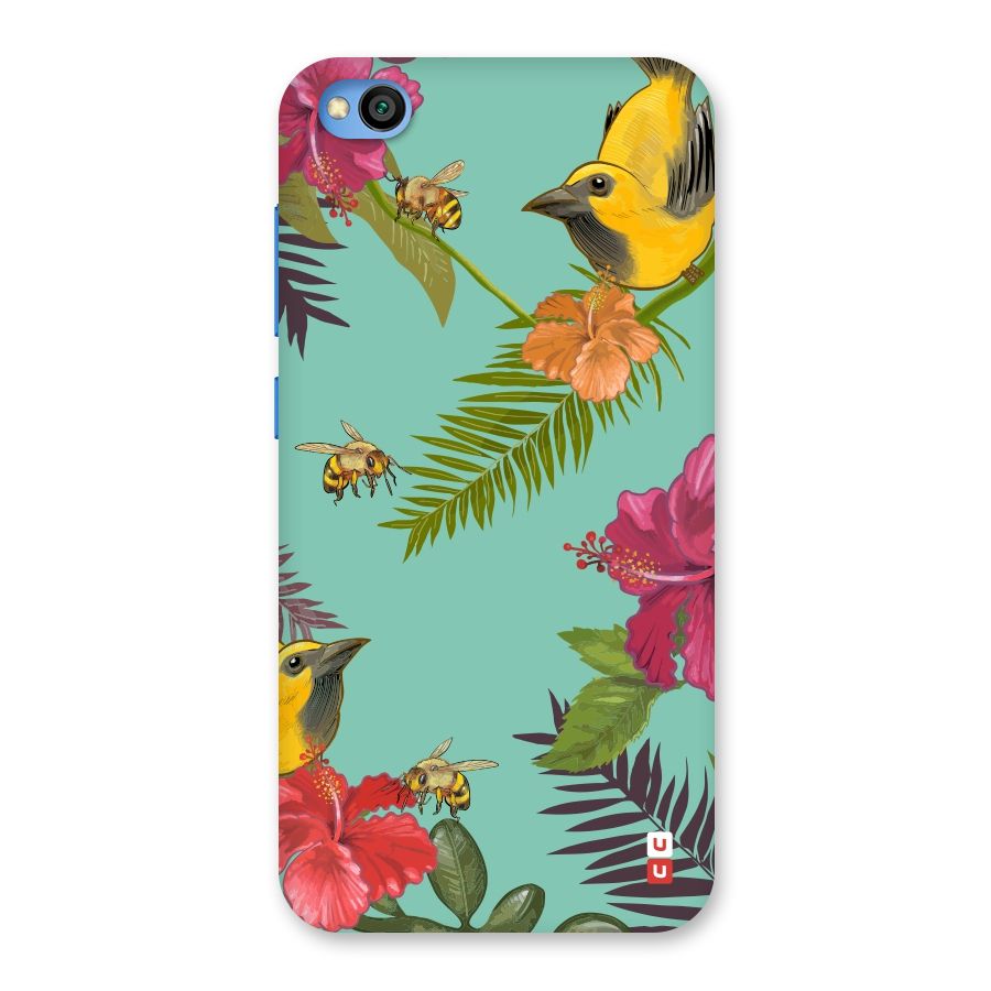 Flower Bird and Bee Back Case for Redmi Go
