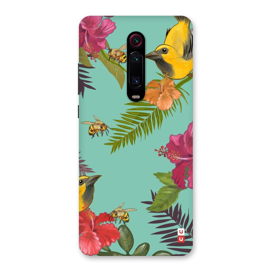 Flower Bird and Bee Back Case for Redmi K20