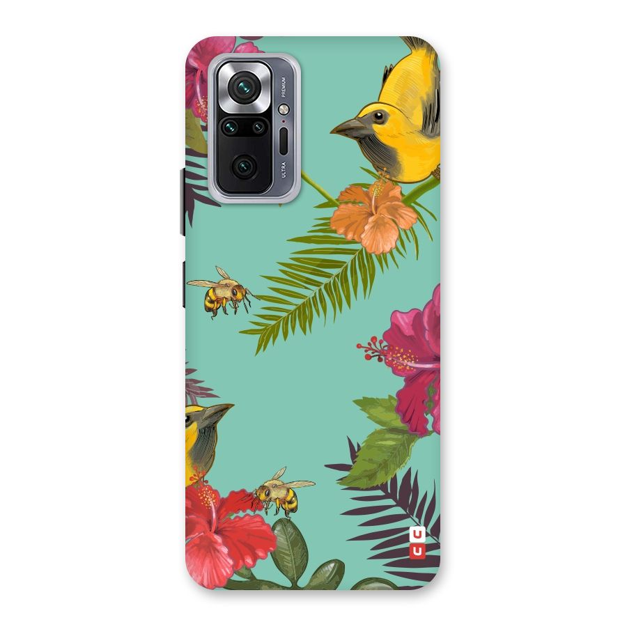 Flower Bird and Bee Back Case for Redmi Note 10 Pro