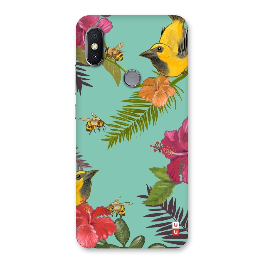 Flower Bird and Bee Back Case for Redmi Y2
