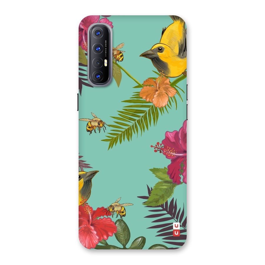 Flower Bird and Bee Back Case for Reno3 Pro