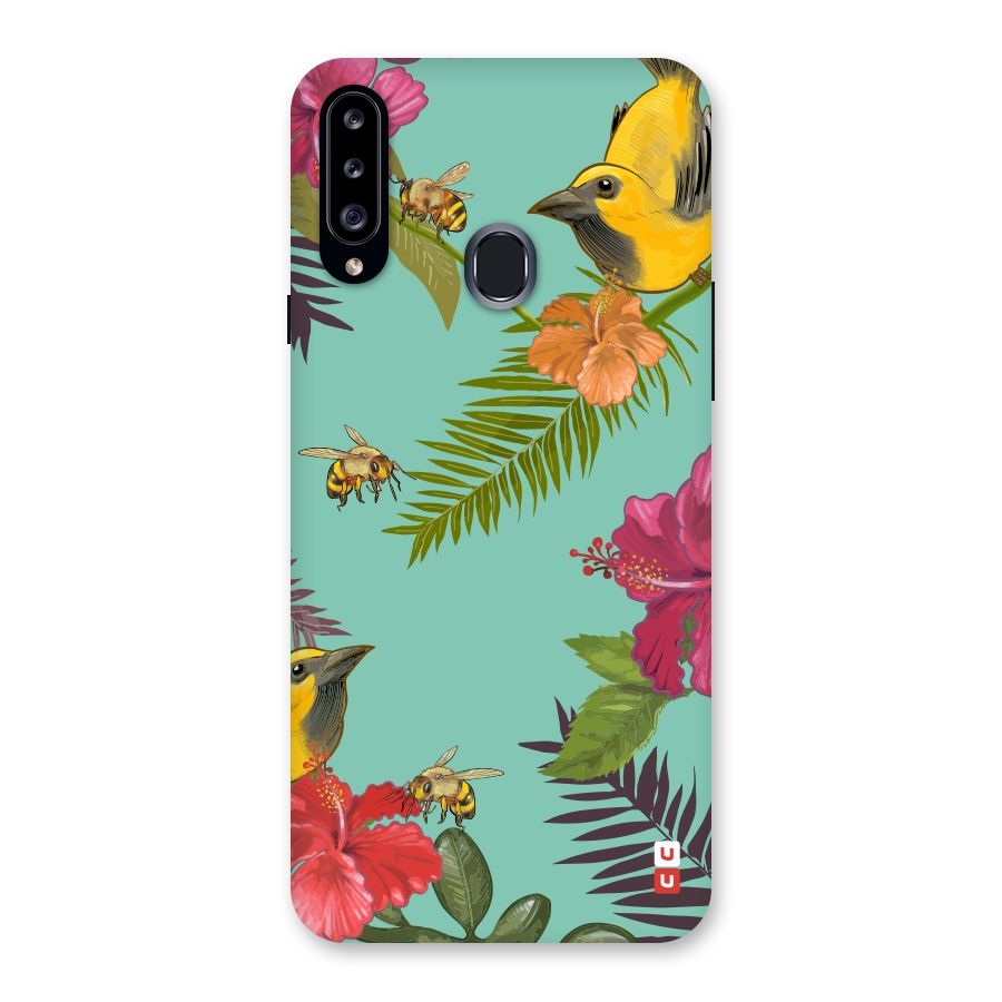 Flower Bird and Bee Back Case for Samsung Galaxy A20s
