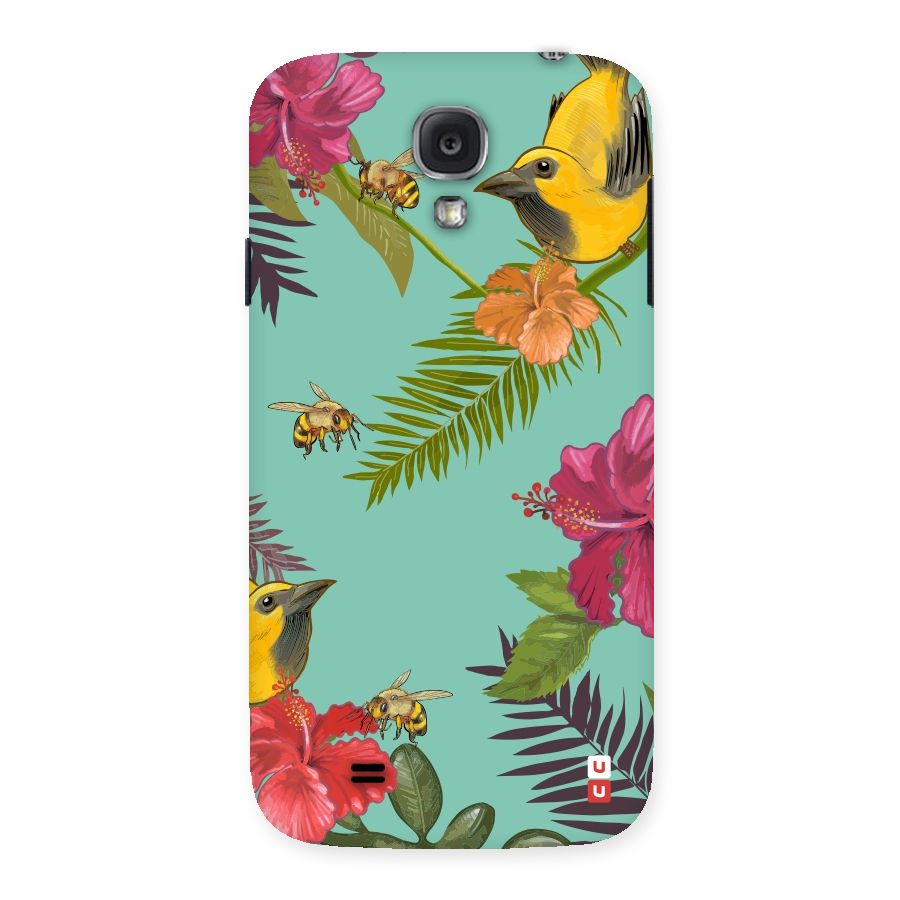 Flower Bird and Bee Back Case for Samsung Galaxy S4
