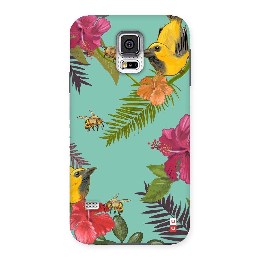 Flower Bird and Bee Back Case for Samsung Galaxy S5