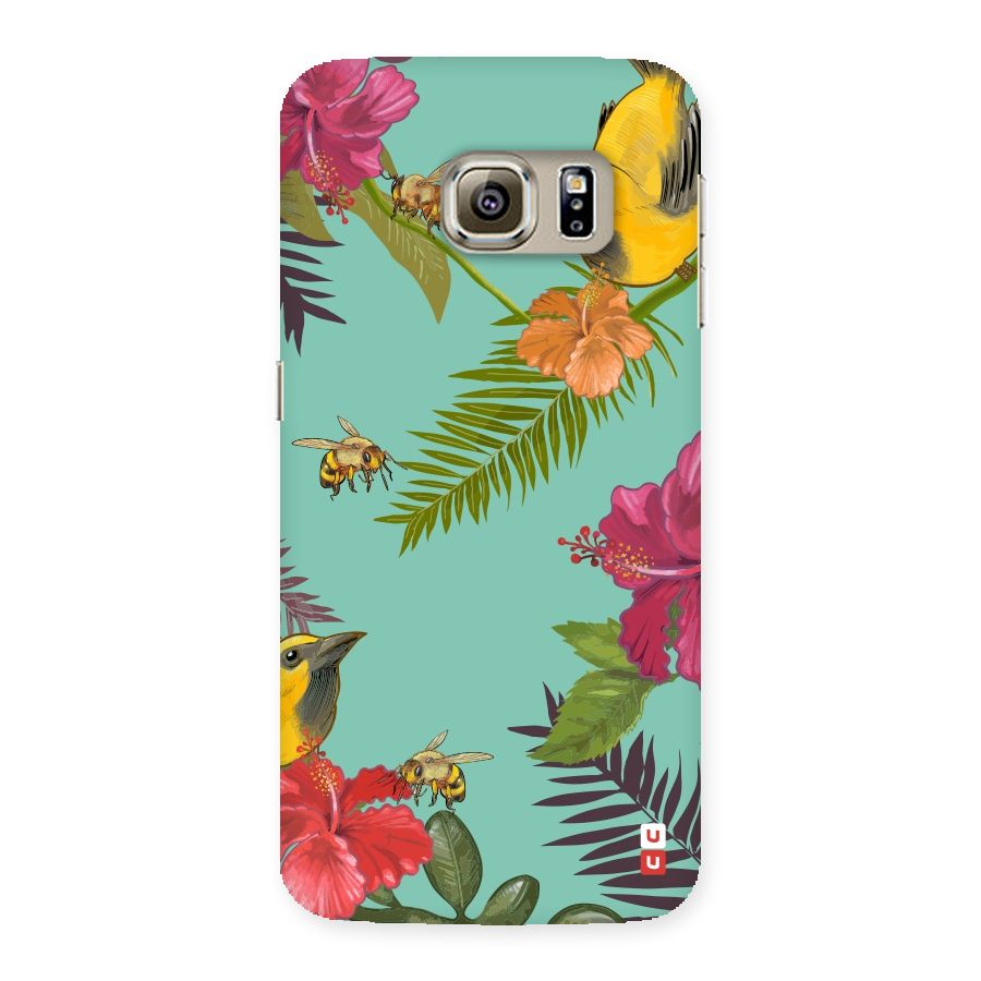 Flower Bird and Bee Back Case for Samsung Galaxy S6 Edge