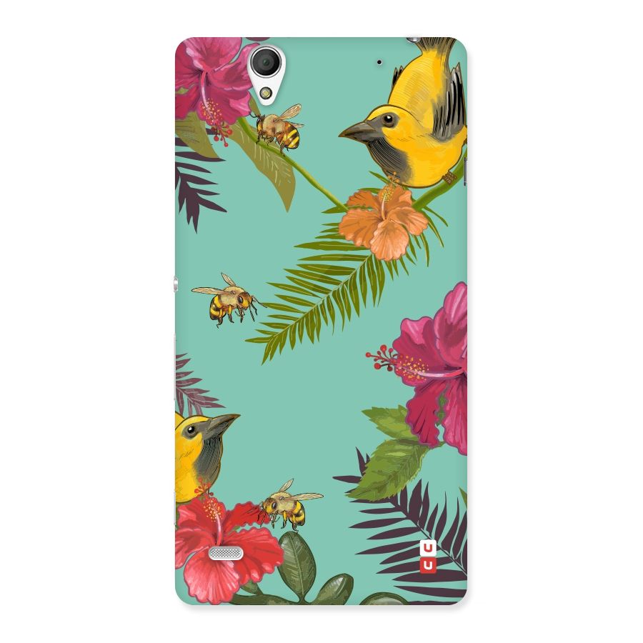 Flower Bird and Bee Back Case for Sony Xperia C4