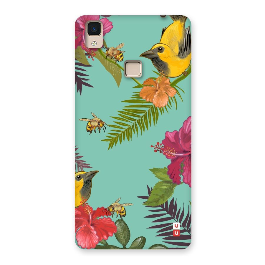 Flower Bird and Bee Back Case for V3 Max