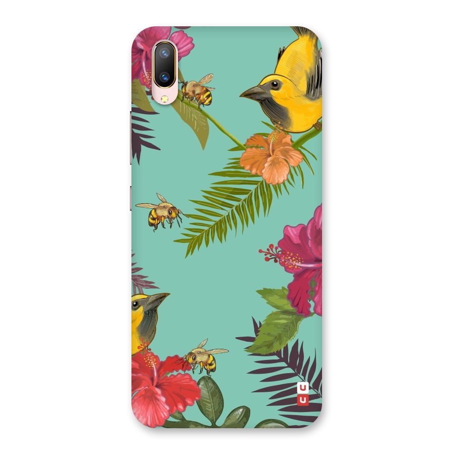 Flower Bird and Bee Back Case for Vivo V11 Pro