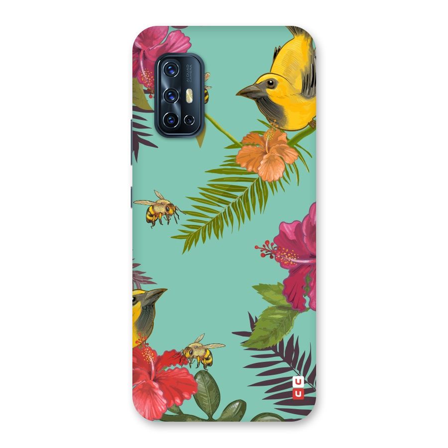 Flower Bird and Bee Back Case for Vivo V17