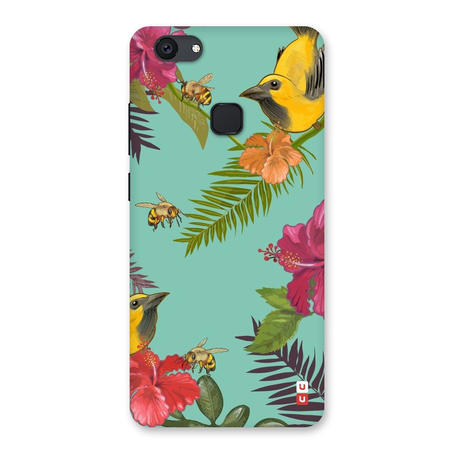 Flower Bird and Bee Back Case for Vivo V7 Plus
