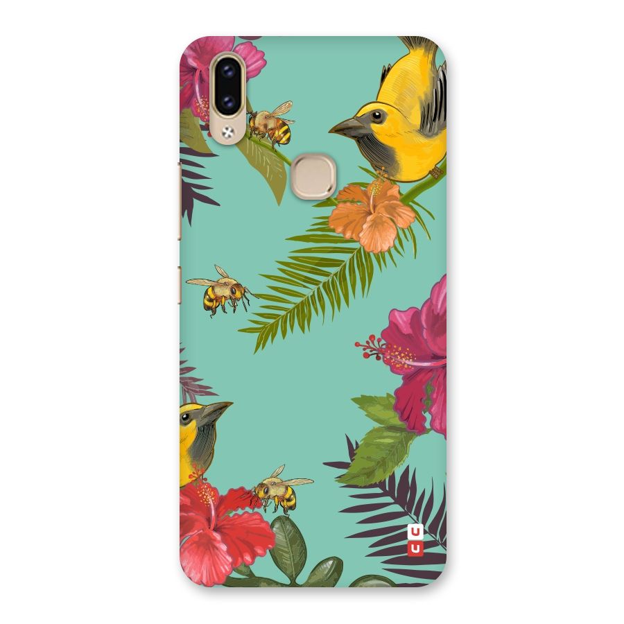 Flower Bird and Bee Back Case for Vivo V9 Youth